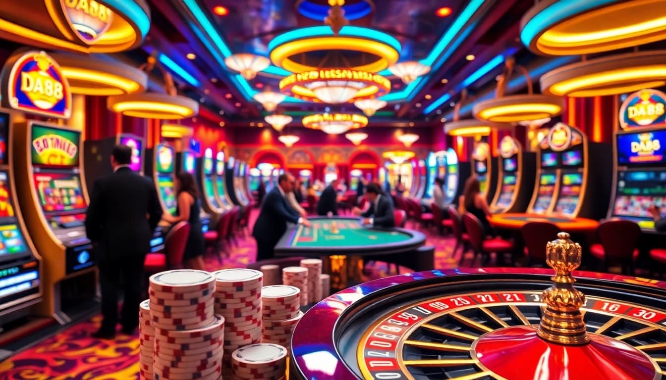 Experience the excitement of DA88 casino games with vibrant slot machines and skilled dealers.
