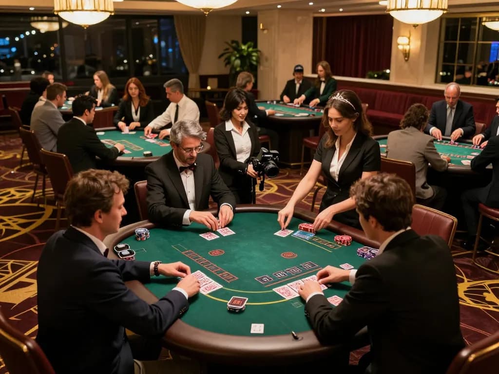 Experience the thrill of blackjack at RR88 with players confidently placing their bets in an elegant casino.