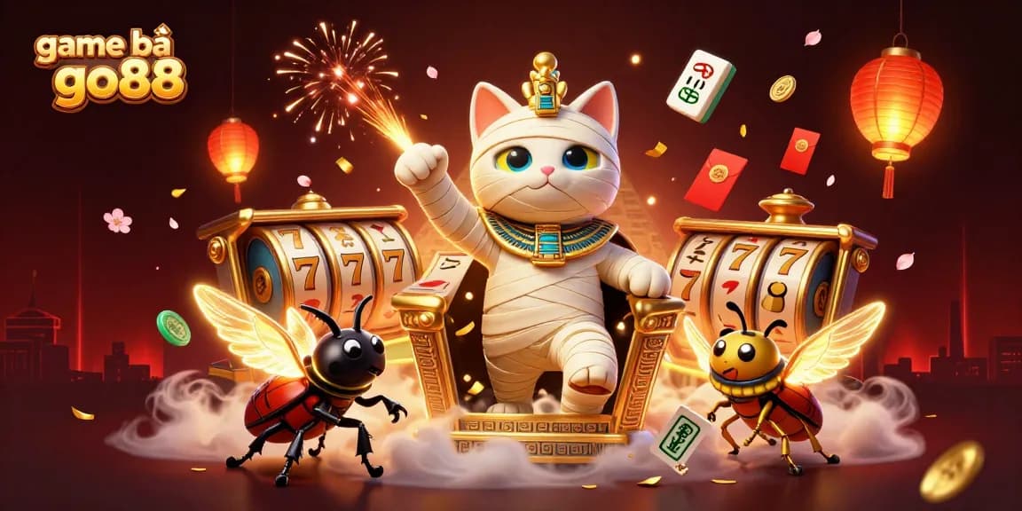 Experience the thrill of gaming with exciting gameplay at game bài go88, featuring a vibrant 3D scene.