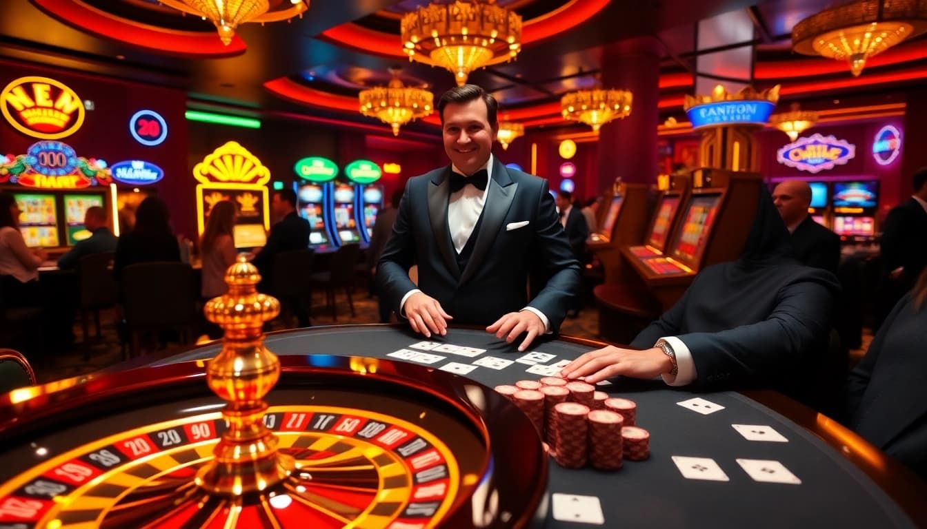 Engaging gamblers at https://king88b.us.com/ with vibrant casino visuals of roulette and poker.
