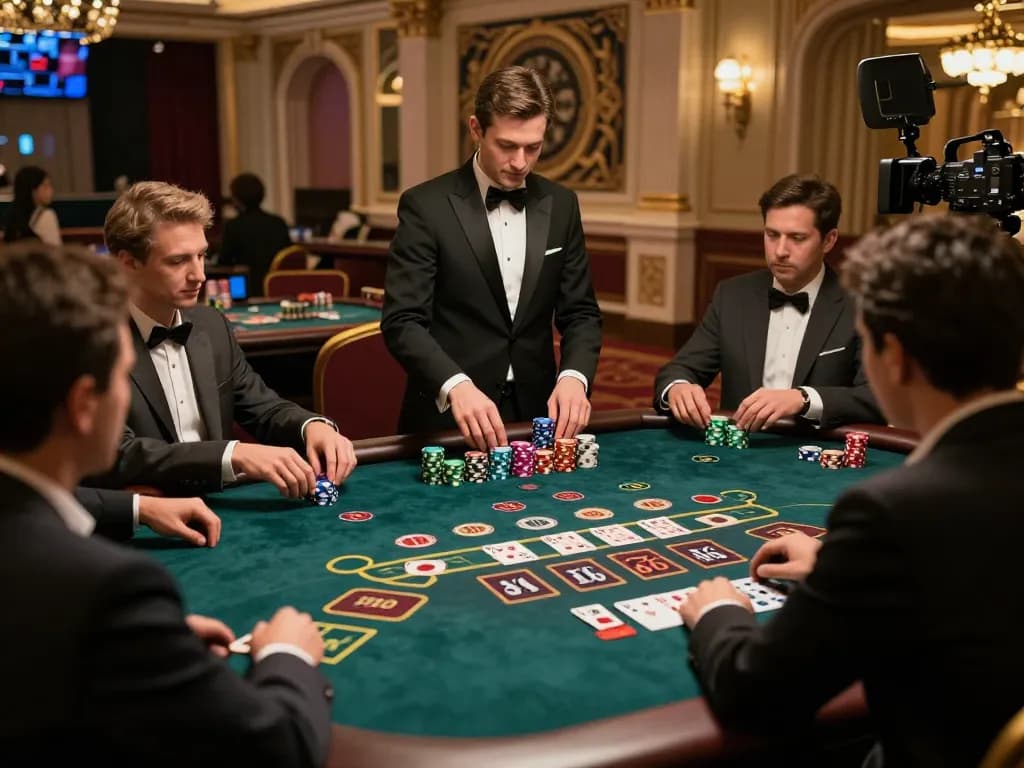 Engaging baccarat gameplay scene at kkwin.in, where players strategize their bets in a lively casino atmosphere.