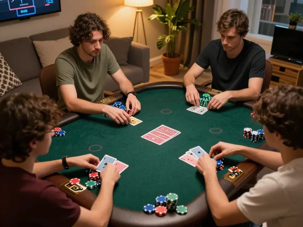 Join the lively online poker game at luck88com with players strategizing and betting.