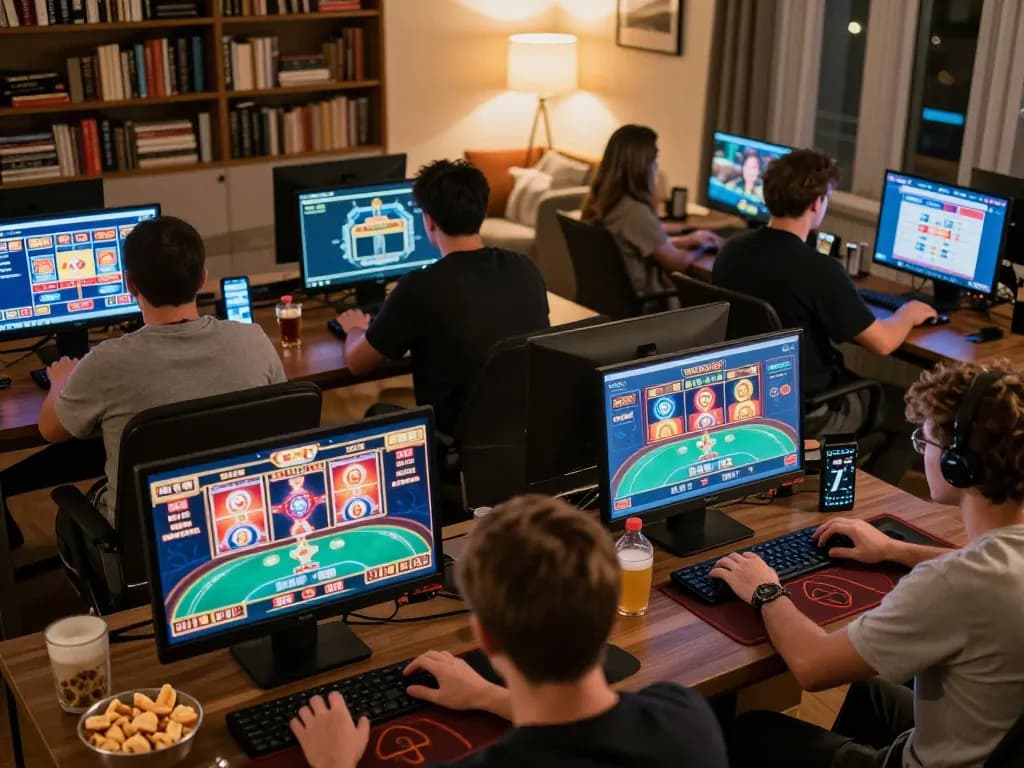 Engaging online gaming session at 98winlive showing players enjoying various casino games.