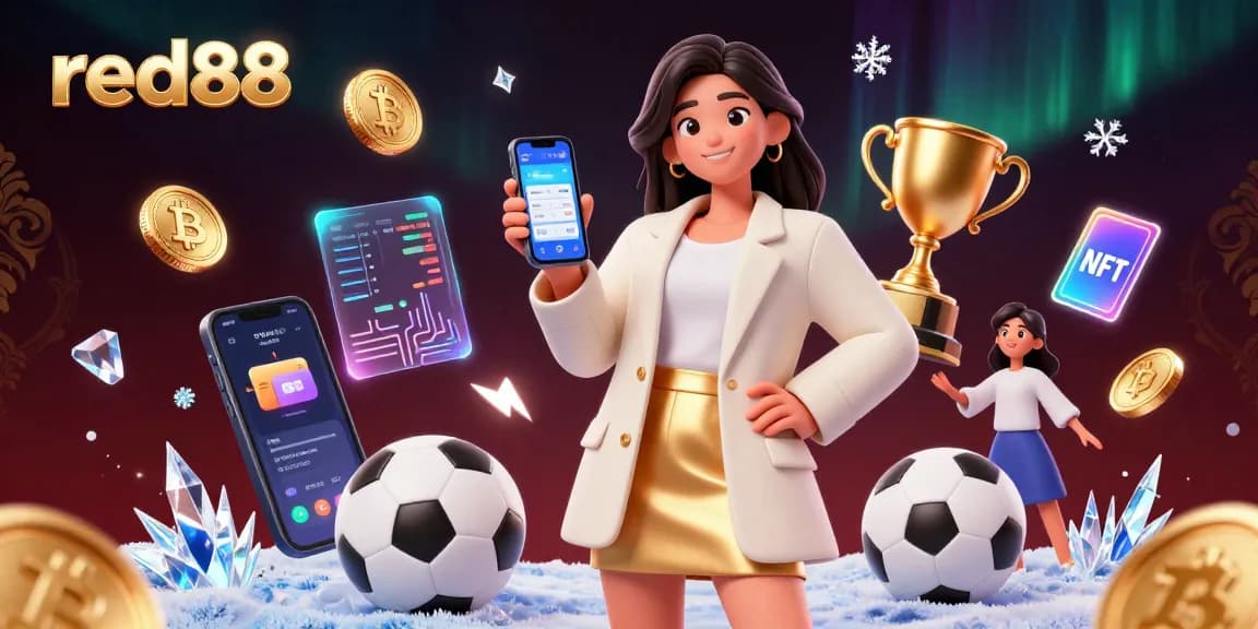 Experience the thrill of red88 with a vibrant scene of sports betting and cryptocurrency.