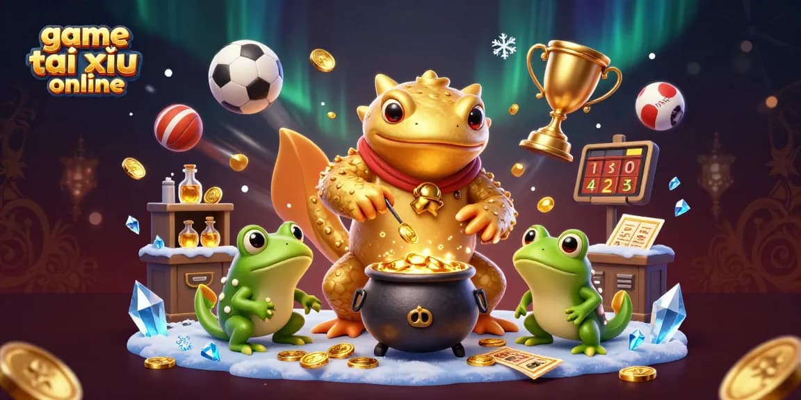Play the exciting game tài xỉu online featuring gold coins and vibrant sports elements.