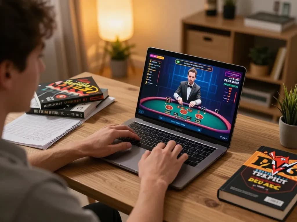 Engaging in live casino gaming on okking nhà cái, featuring interactive dealer interface.