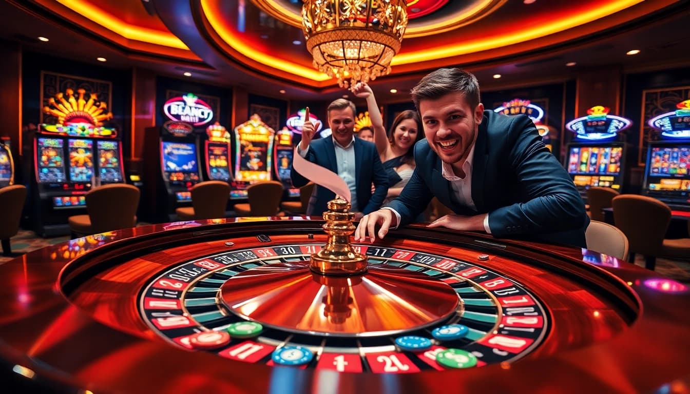 Gambling excitement at a casino table featuring lego138 gaming interface and vibrant chips