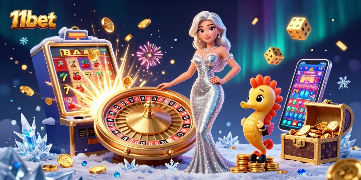 Join the exciting experience at 11bet, featuring vibrant casino visuals and thrilling gameplay elements.
