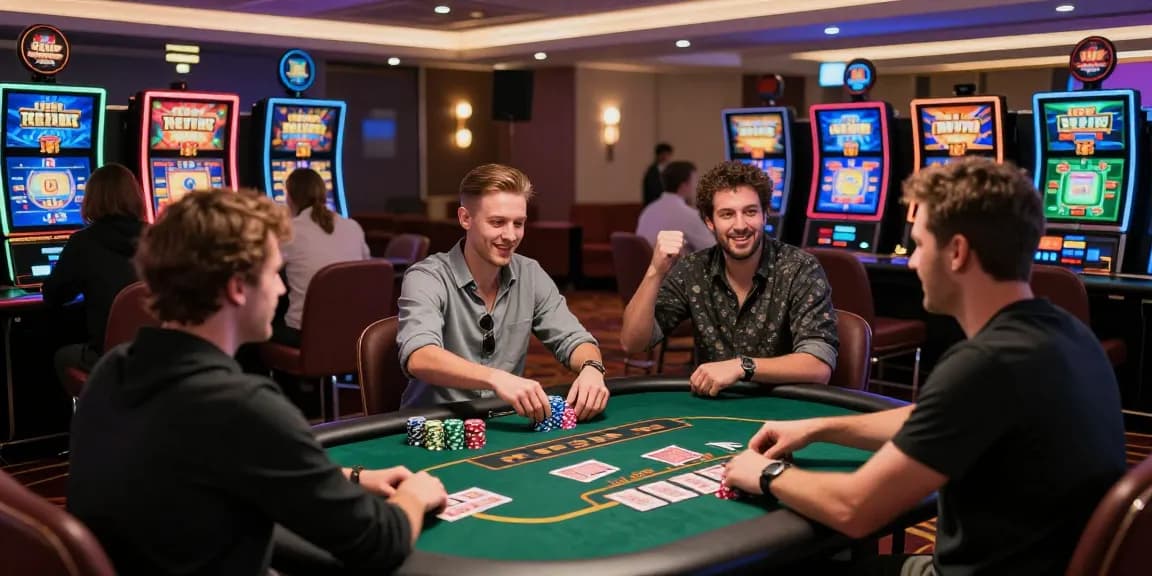 Exciting online gaming at a credit card casino featuring players at tables, showcasing the vibrant atmosphere of https://dea.org.uk.