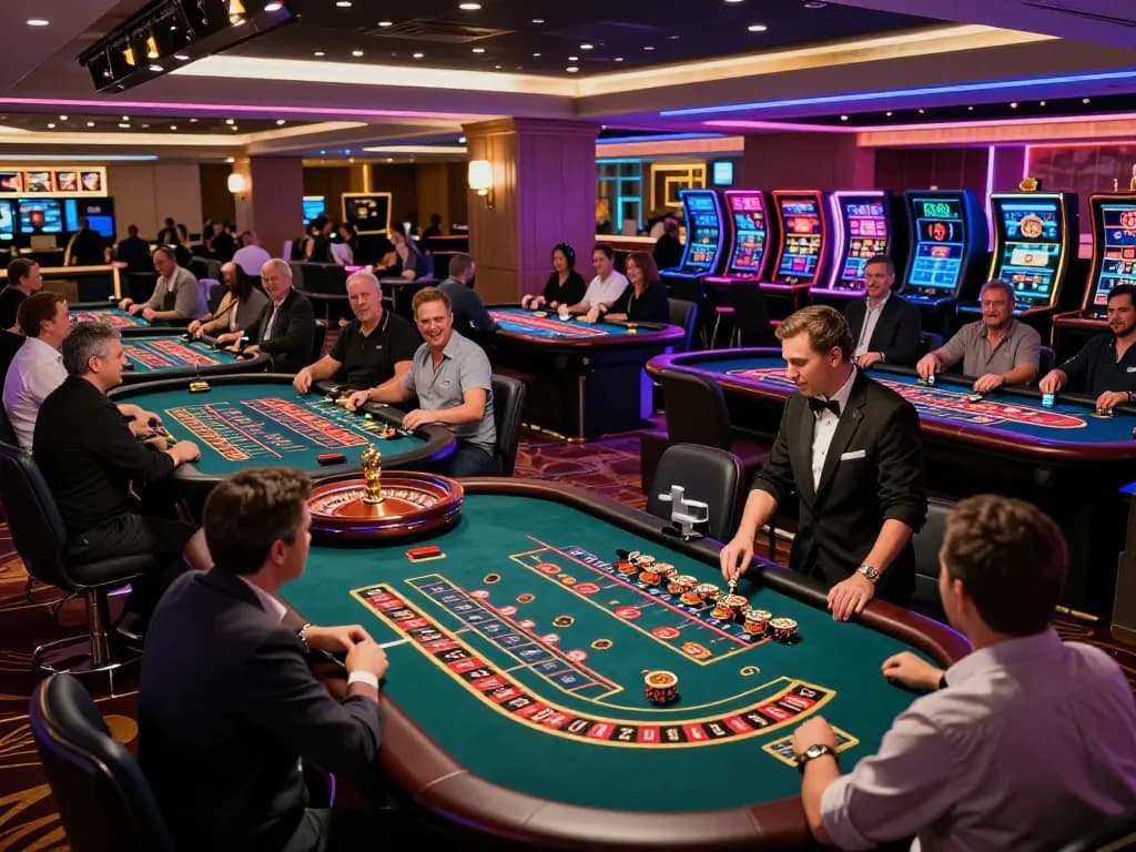 Engage in thrilling gameplay at MM88 casino with vibrant gaming tables and exciting roulette action.