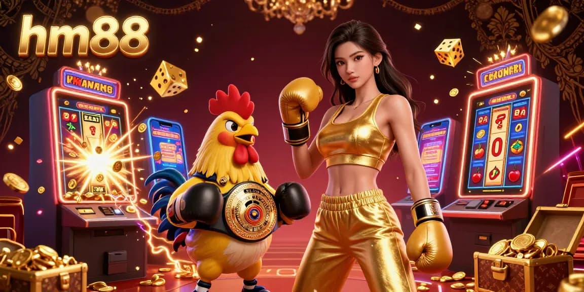 Experience thrilling gameplay at hm88 with vibrant visuals, slot machines, and championship characters.