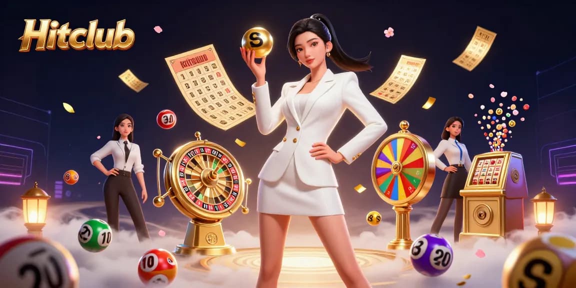 Engage in thrilling games at Hitclub with vibrant lottery elements, roulette actions, and jackpot excitement.