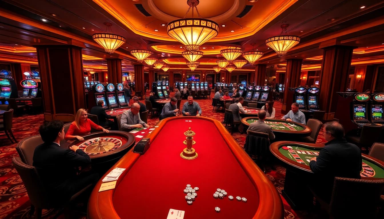 Exciting gameplay at SODO Casino with vibrant gaming tables and engaged players.