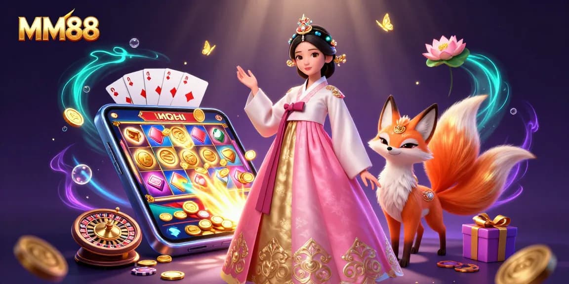 Spin exciting slot games at MM88, featuring vibrant characters and immersive casino elements.