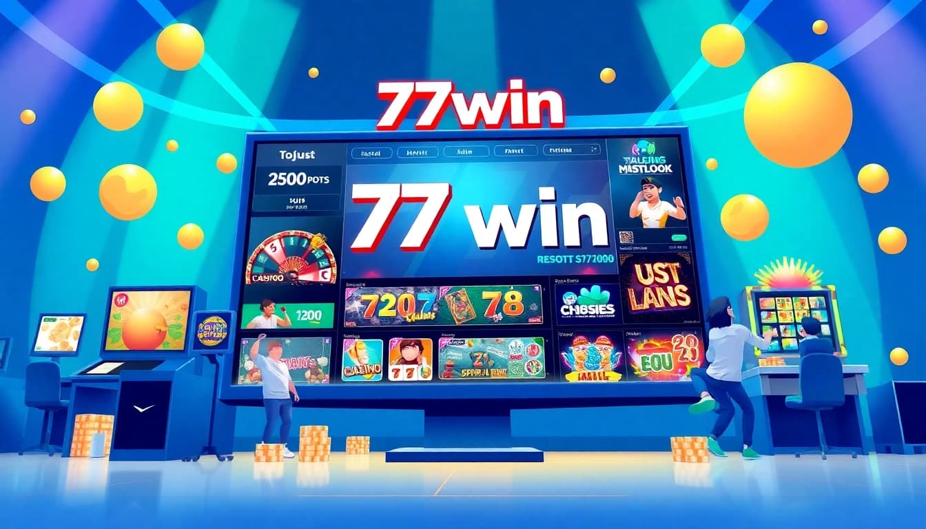 77win online gambling platform showcasing exciting games and jackpots