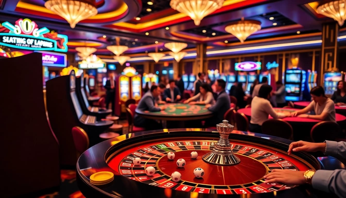 Experience the excitement at SODO66's vibrant casino with dice rolls and poker games.