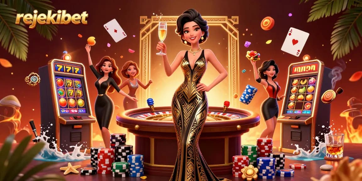 Spin reels and win big with rejekibet's thrilling slot games featuring glamorous designs.
