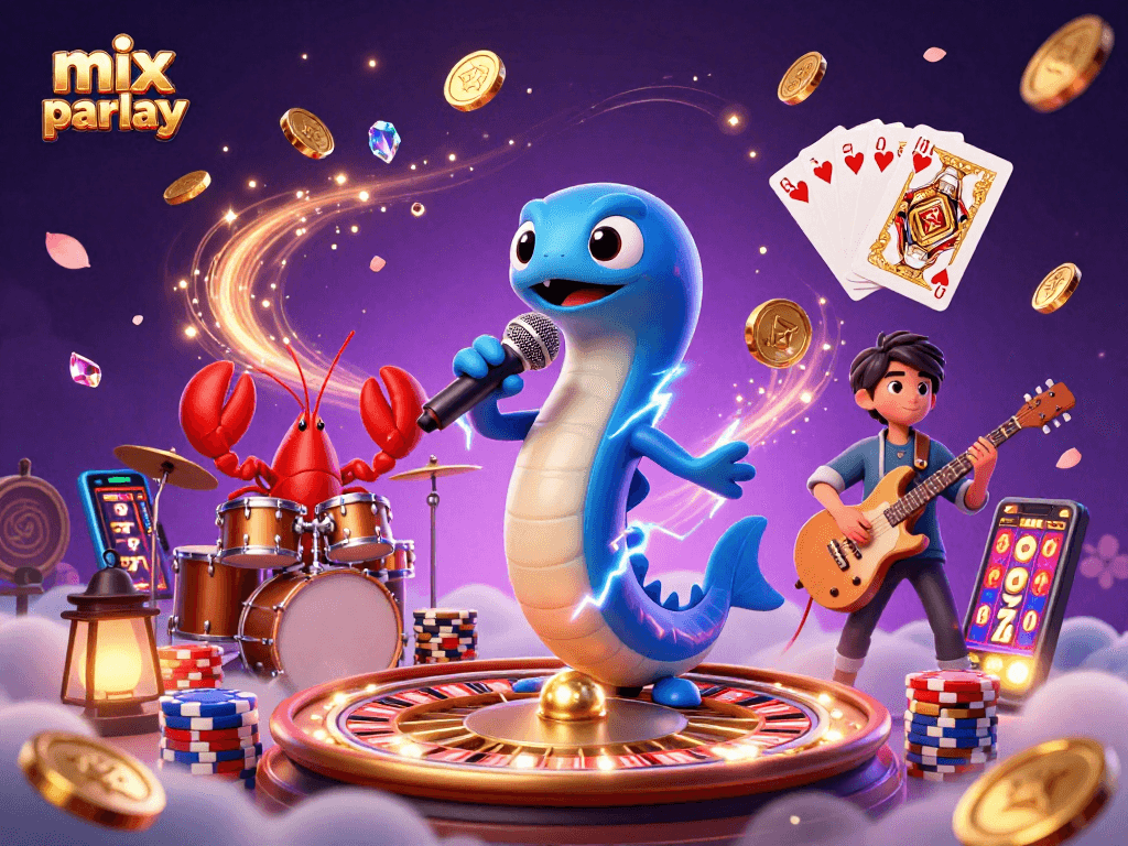 Experience mix parlay excitement with our vibrant underwater casino scene featuring dynamic characters and elements.