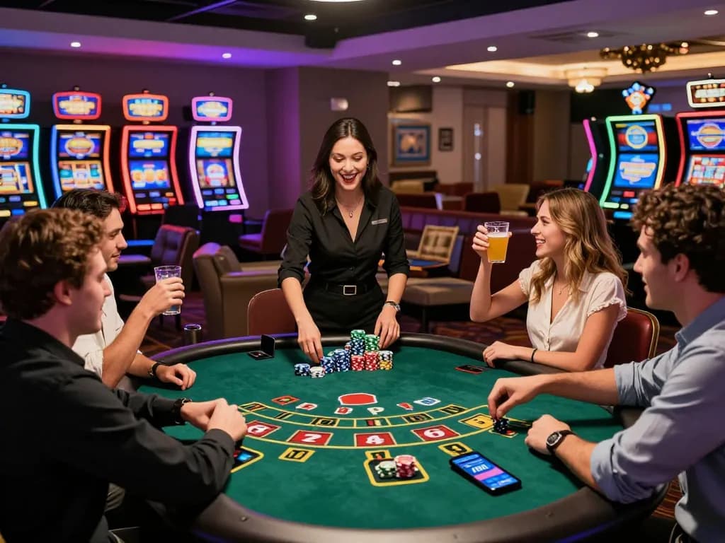 Exciting casino gaming scene showcasing players enjoying the af88 app.
