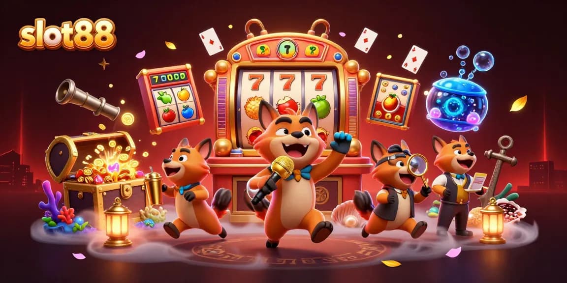 Bermain slot88 dan menangkan jackpot sambil menikmati pertunjukan komedi di kasino animasi.