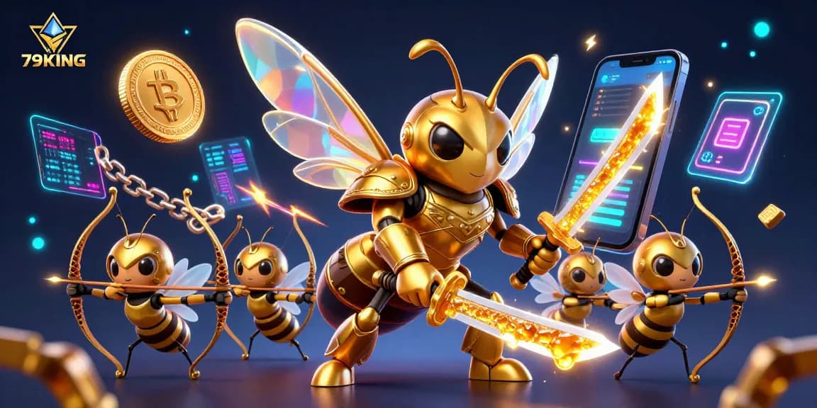 Experience thrilling gameplay with 79KING in an energizing 3D digital casino scene.