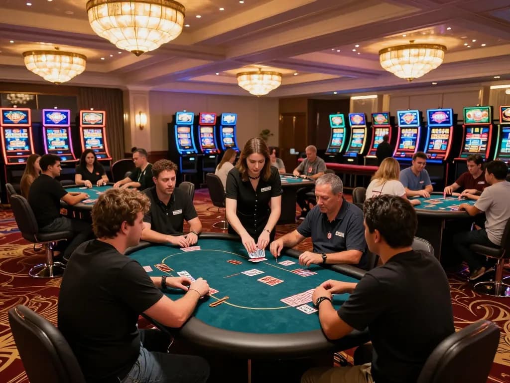 Players enjoy exciting hands of poker at TG88 casino, showcasing strategic gameplay and luxurious atmosphere.