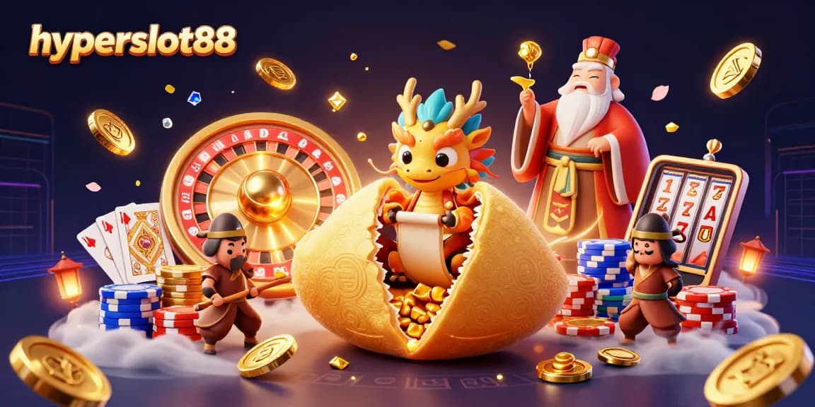 Experience the thrilling action of hyperslot88 as golden coins explode in a vibrant casino scene.