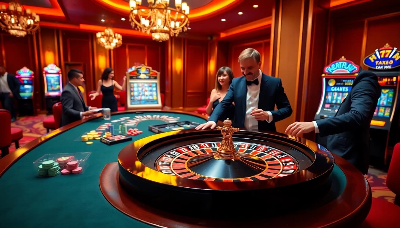 Exciting roulette game at a luxurious casino featuring lego138 gaming elements.