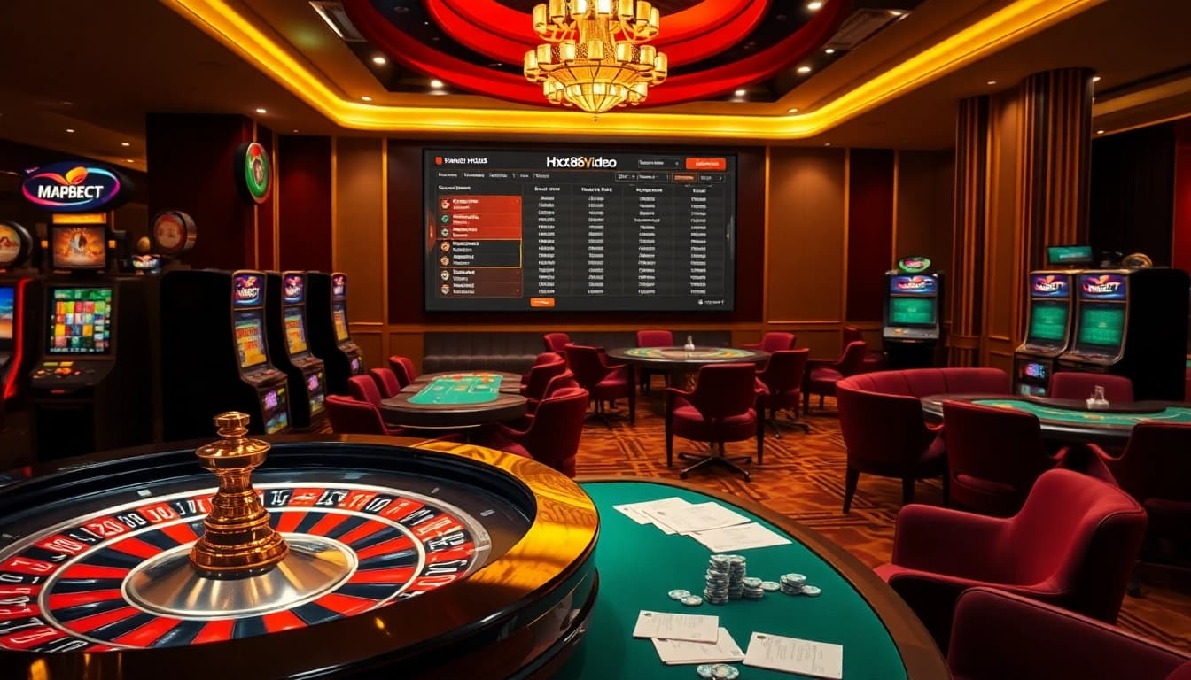 Experience thrilling gameplay at https://xx88.video/, featuring vibrant casino tables and betting slips.