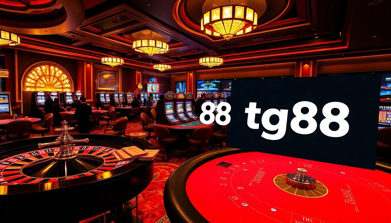 Engage with thrilling games at TG88, including roulette and slot machines.