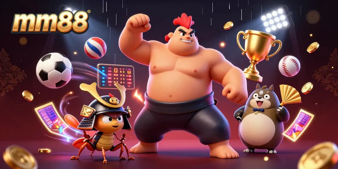 Engage in exciting gameplay at mm88 with dynamic 3D characters amidst vibrant casino elements.