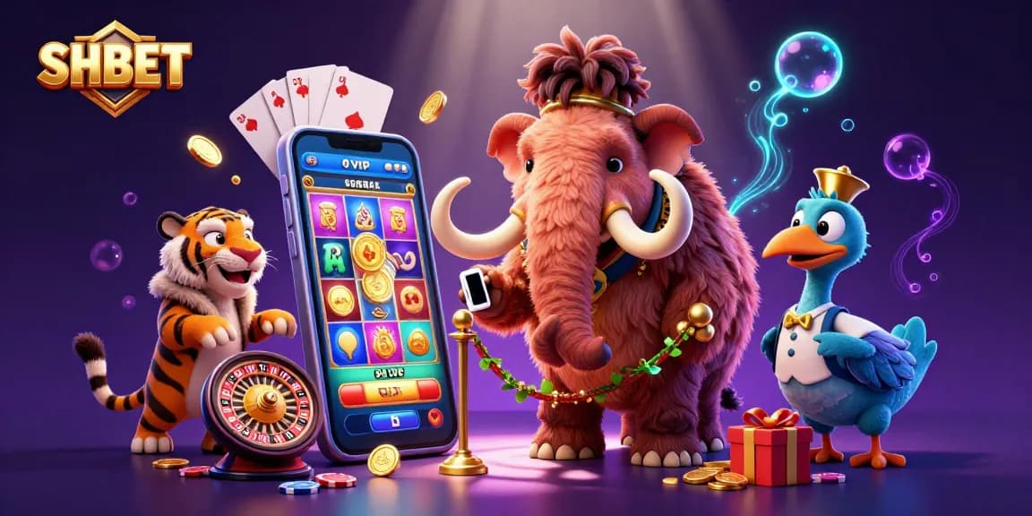 Experience SHBET with a vibrant casino scene showcasing fun and excitement.