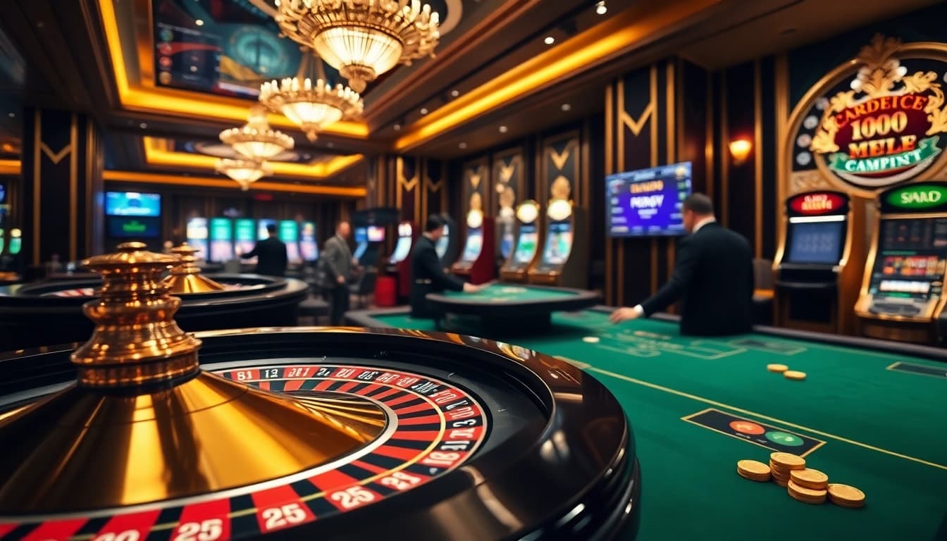 Players enjoy high-stakes gaming at a luxurious casino scene, referencing https://i9bett.cn.com/ as a premier gambling hub.