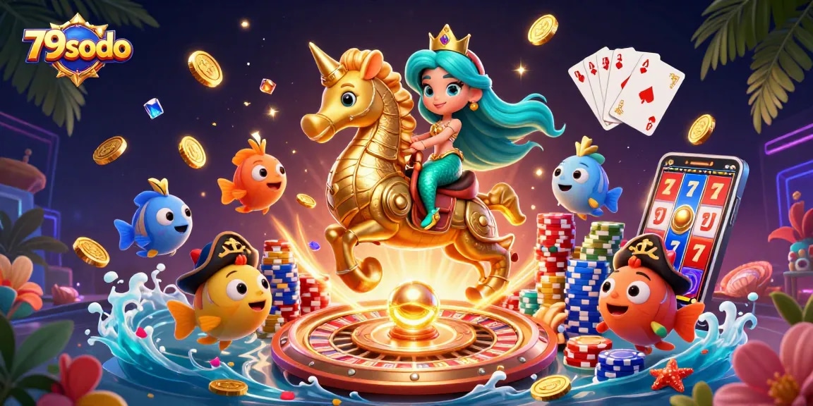 Engage in thrilling gameplay with the 79sodo casino experience featuring vibrant characters and dynamic casino elements.