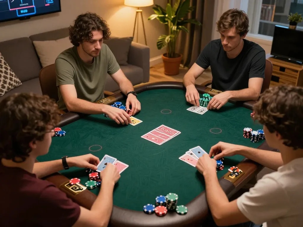 Join the lively online poker game at luck88com with players strategizing and betting.