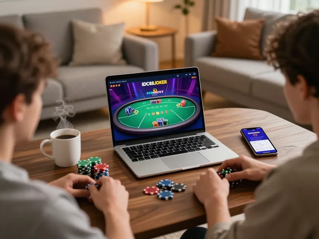 Experience thrilling online gaming at IDC88JOKER with engaging poker gameplay and a cozy atmosphere.