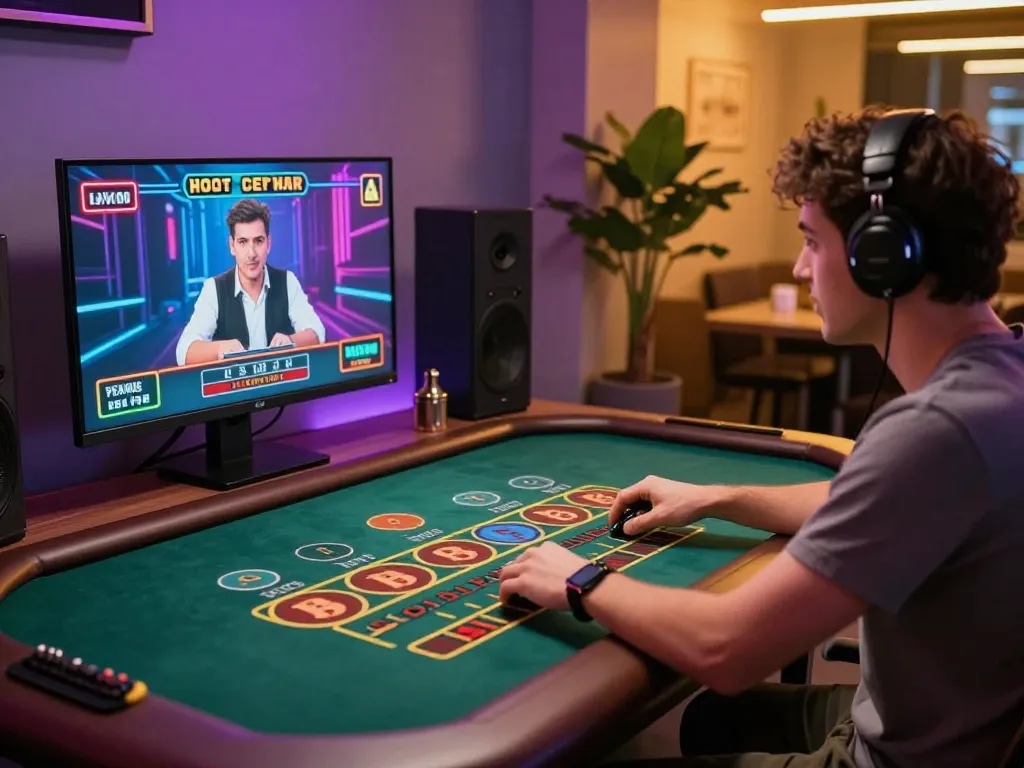 Engaging live baccarat gameplay on SC88 online casino beautifully displayed on a modern gaming setup