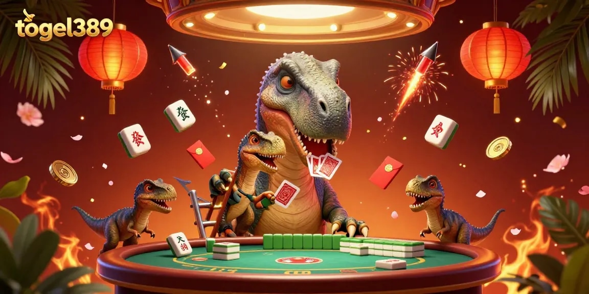 Experience the thrilling atmosphere at togel389 casino with vibrant characters and lively game elements.