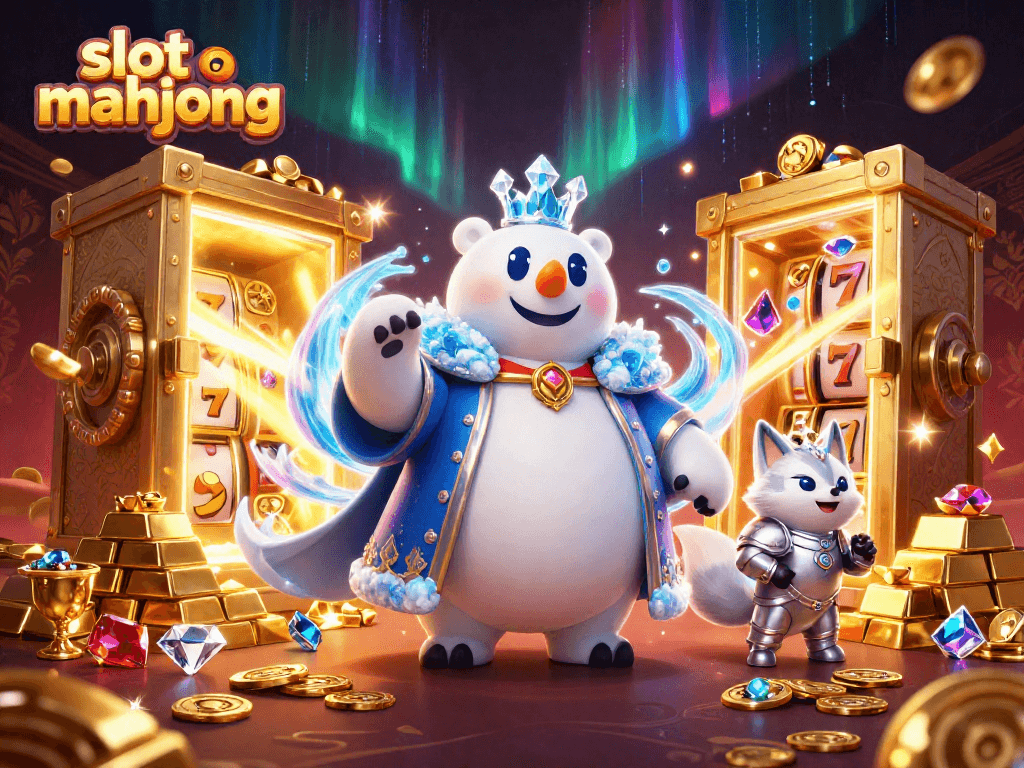Engage with slot mahjong adventures in an exciting 3D scene featuring royal characters and treasures.