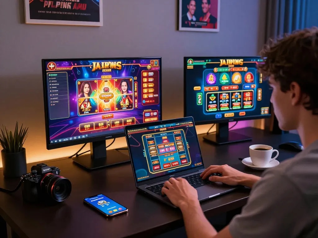 Engaging online casino gaming session as users Jilipinas register for their favorite games.