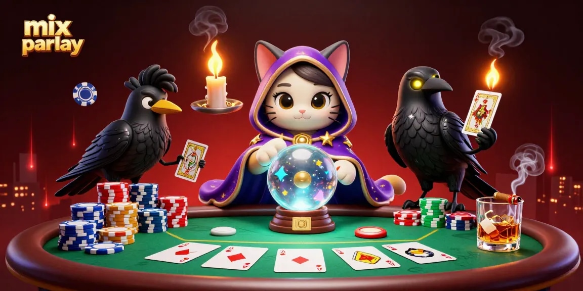 Engage in the thrill of a mix parlay with vibrant casino elements and dynamic characters.