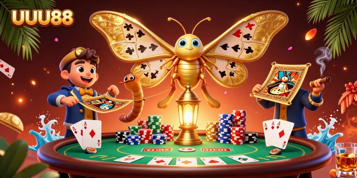 Engage in UUU88's vibrant casino experience with dynamic poker action elements and enchanting visuals.
