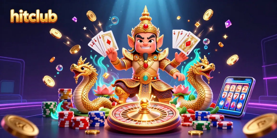 Experience thrilling games at hitclub with vibrant casino elements and characters in action.