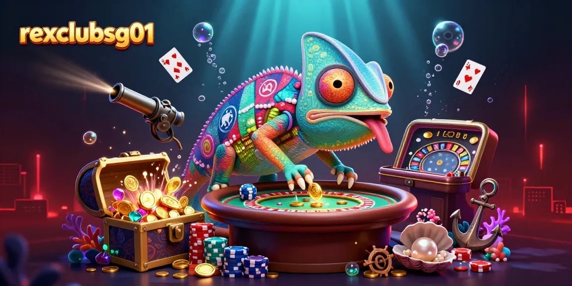 Maximize your winnings with rexclubsg01's vibrant casino scene featuring free credits.