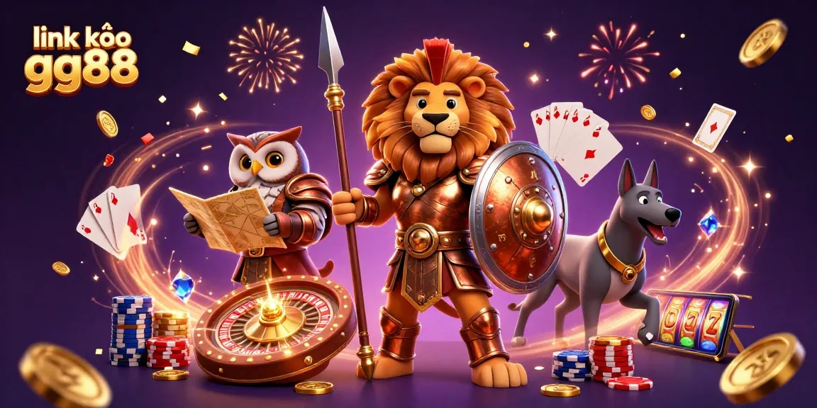 Spartan lion leads the casino adventure with dazzling link vào gg88 elements like coins and cards