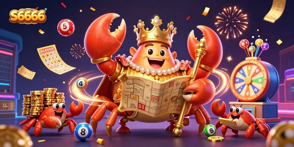 Experience the exciting world of S6666 casino gaming with vibrant visuals of colorful lottery elements.