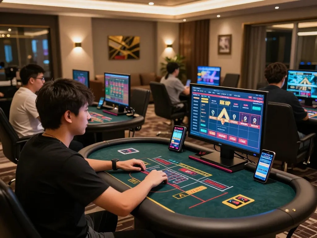 Players engage with rik vip online casino platform, showcasing thrilling gameplay and strategic moments.