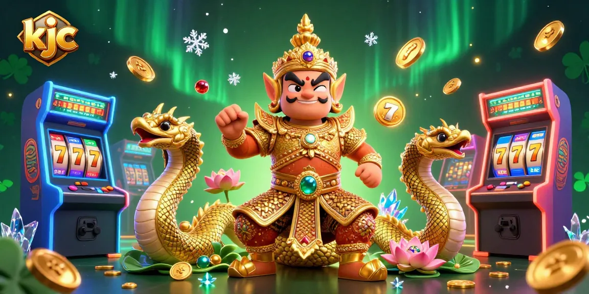 KJC players enjoy slots and jackpots in a vibrant, interactive 3D casino environment with exciting characters.