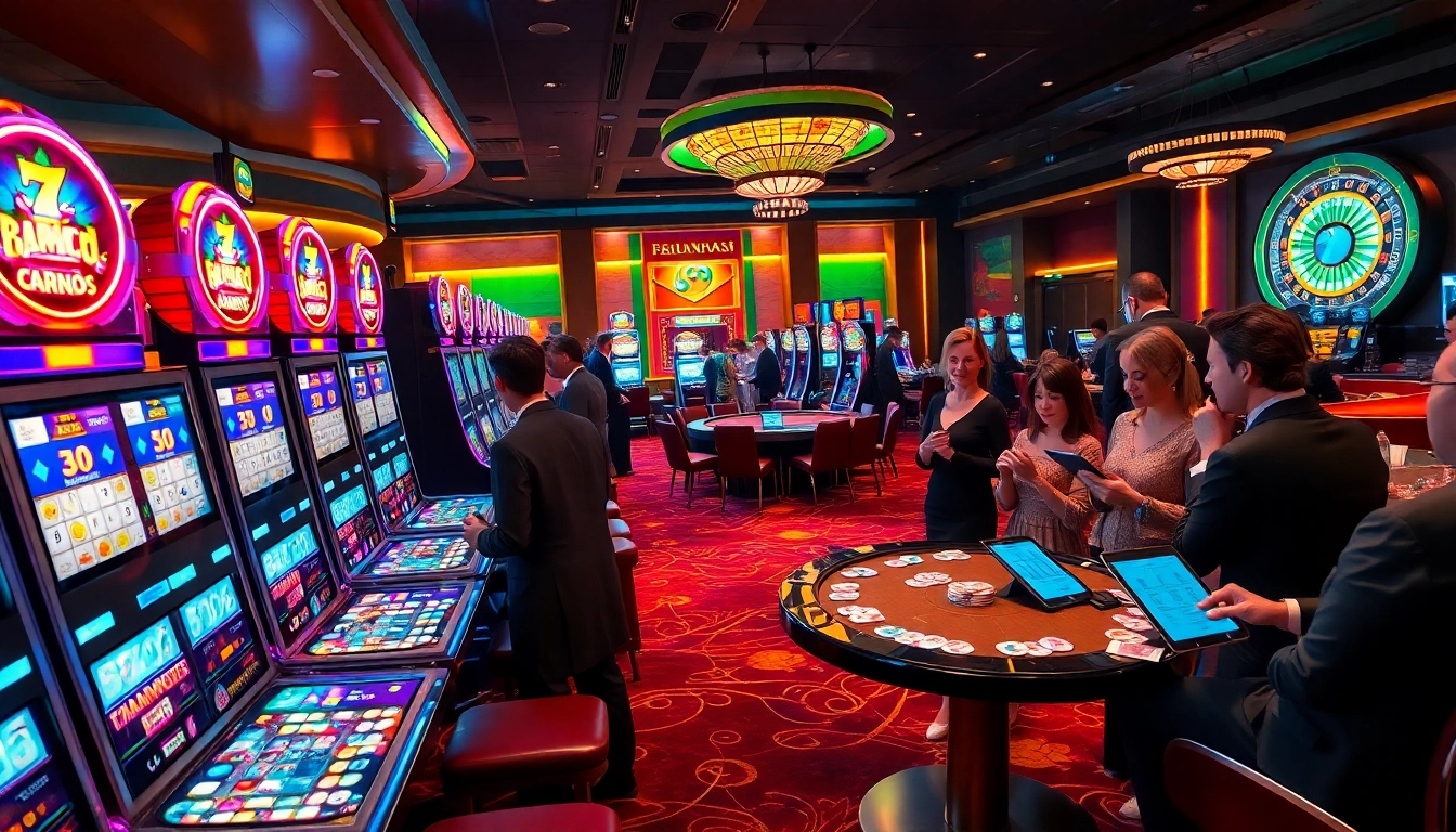 Experience the thrill of PEN4D alternatives with vibrant slot machines and engaging players.