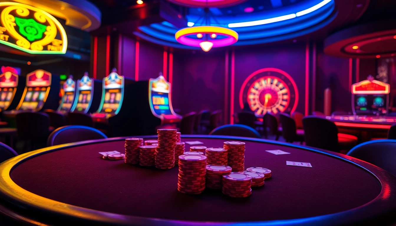 The hidden wiki 2026 showcases a vibrant casino table with exciting card games, poker chips, and a roulette wheel.